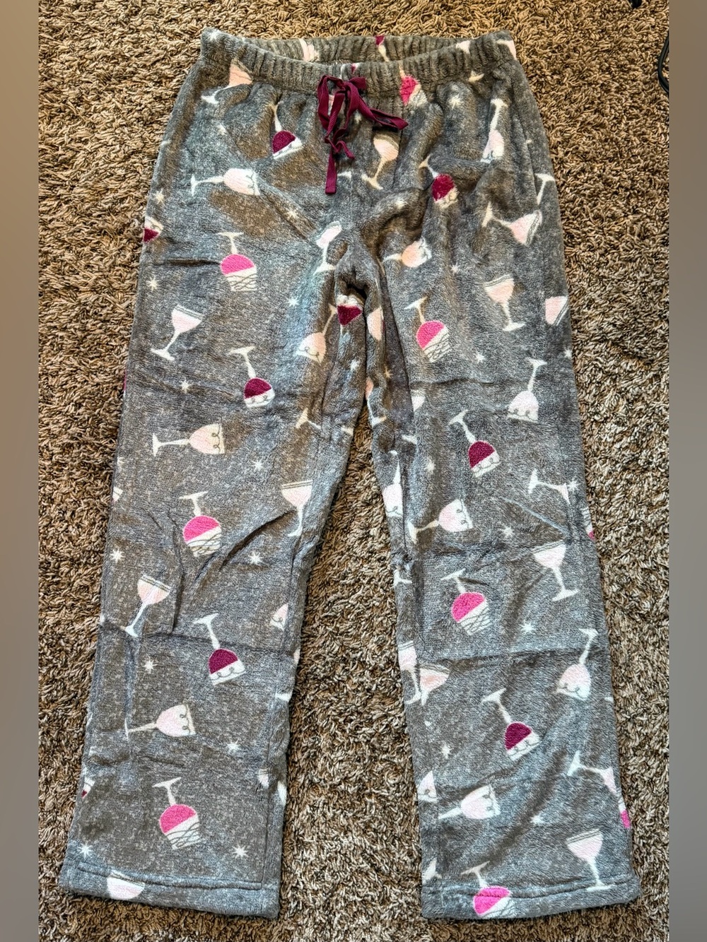 Wine Plush Pajamas Pants